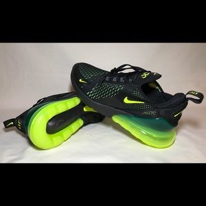 New Nike Air Max 270 Black Volt/Green Oil Shoes